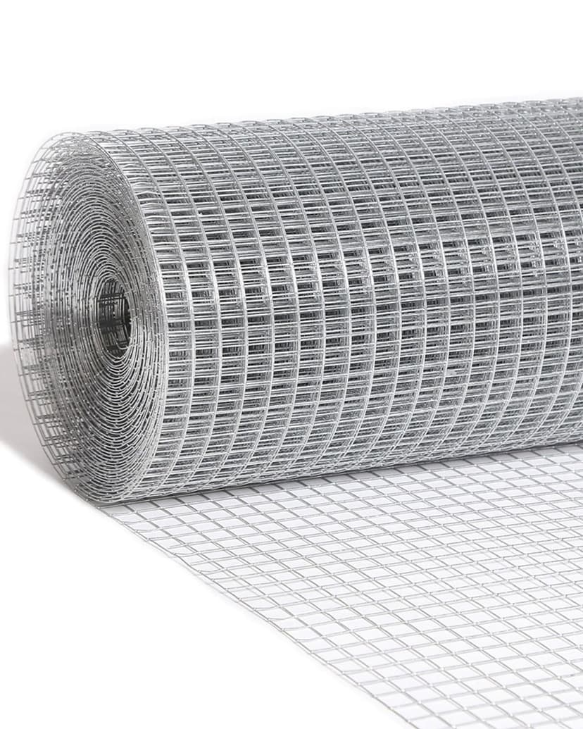 Nueve Deer Hardware Cloth 1/2 Inch 48x50 Chicken Wire Fencing 19 Gauge | Hot-dip Galvanized After Welding Chicken Wire Mesh Roll for Garden Fencing and Chicken Coop Wire