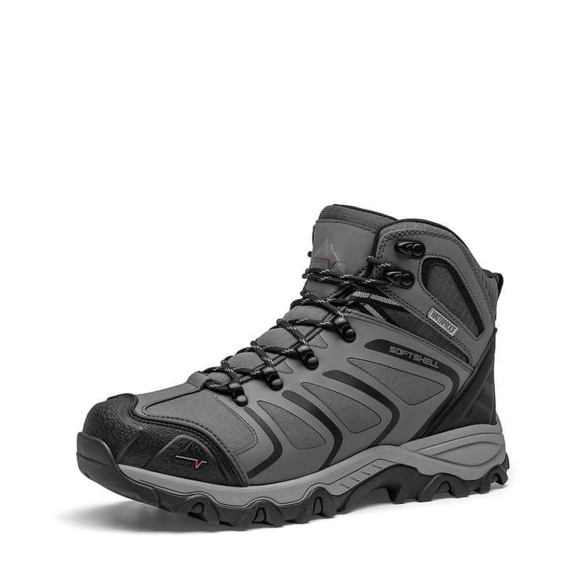 NORTIV 8 Men's Ankle High Waterproof Hiking Boots | Outdoor Lightweight Hiking Boots for Camping, Trekking and Mountaineering Armadillo