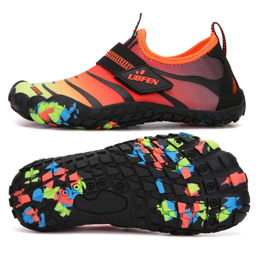 UBFEN Water Shoes for Kids Boys Girls Aqua Socks Barefoot Beach Sports Swim Pool Quick Dry Lightweight Toddler Little Big Kid