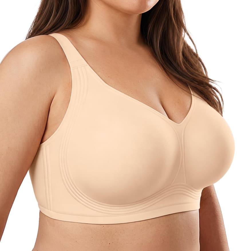 OEAK Womens Wireless Jelly Bras Plus Size Support Push Up Comfortable Bra | no underwire,full coverage,for large breast,minimizer bra,seamless,tshirt bras,everyday bra