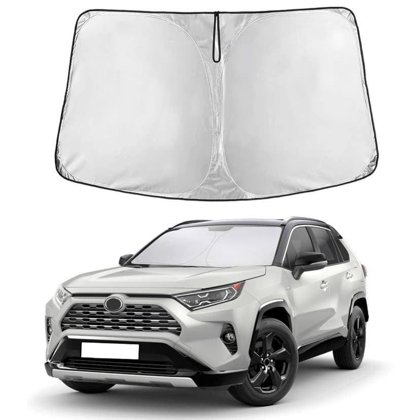 EcoNour Windshield Sunshade Compatible for Toyota RAV4 2019-2024 2025,2026 LE, XLE, Premium, XSE, Limited, SE, TRD Off-Road, Sun Visor for Front Window Sun Shade Cover, UV Protector, Car Accessories