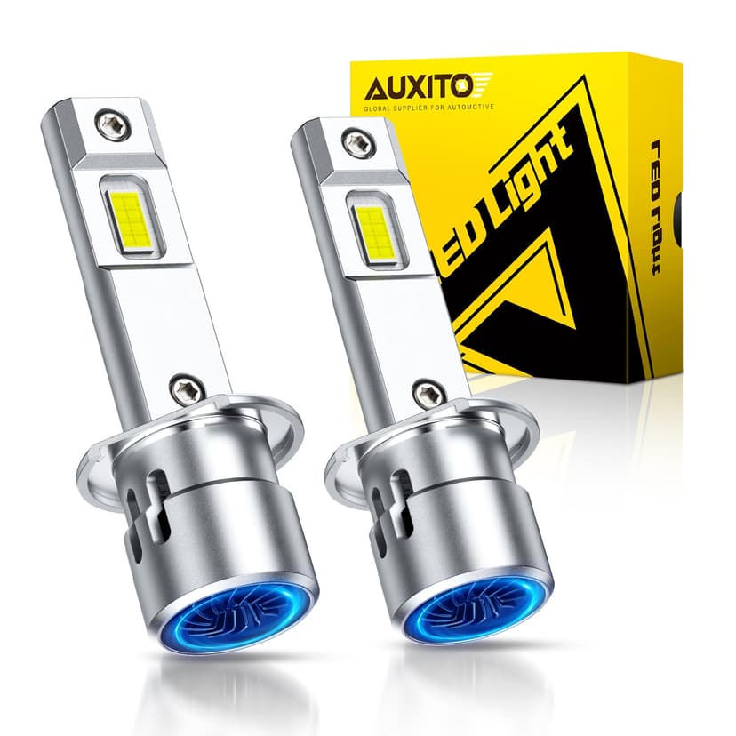 AUXITO H1 Bulbs, 900% Brighter Ultra-Bright, Plug N Play, Long Lifespan, No Flicker, 99% Compatibility, 2PCS