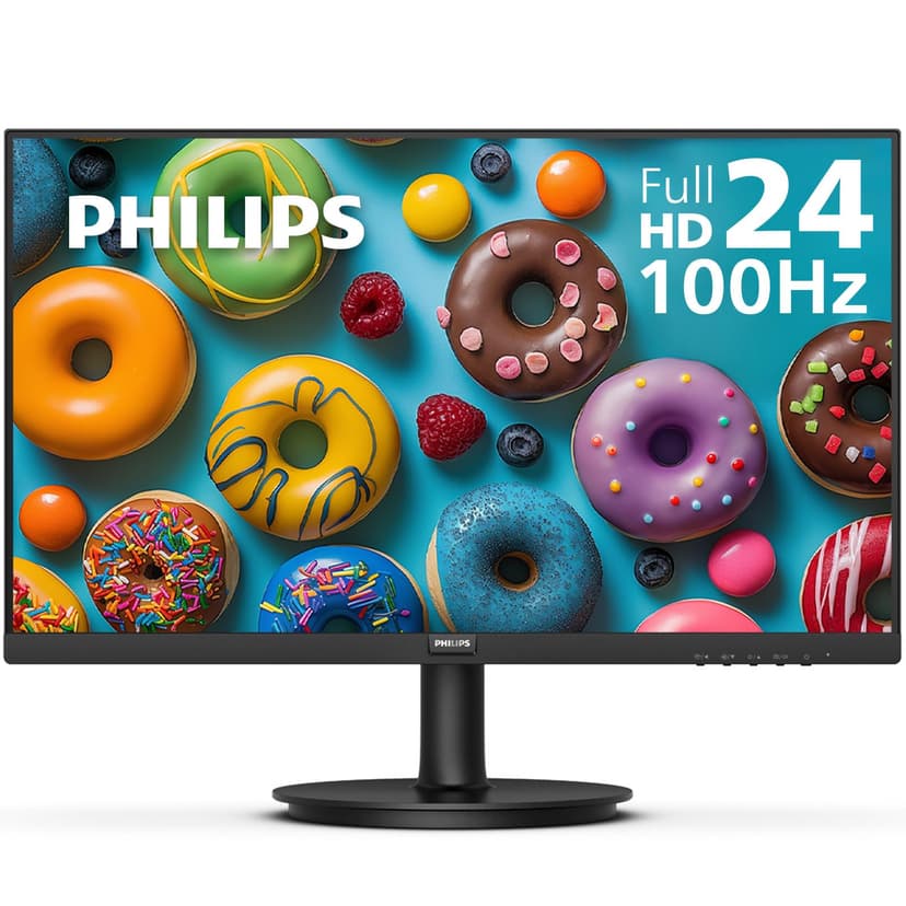 Philips 24 Inch Computer Monitor FHD 100Hz VA VESA Flicker-Free, 241V8LB | 1920×1080 LED Monitor, 4ms GtG, Adaptive Sync, HDMI 1.4, Tilt Adjust, Low Blue Light, 4yr Advance Replacement Warranty