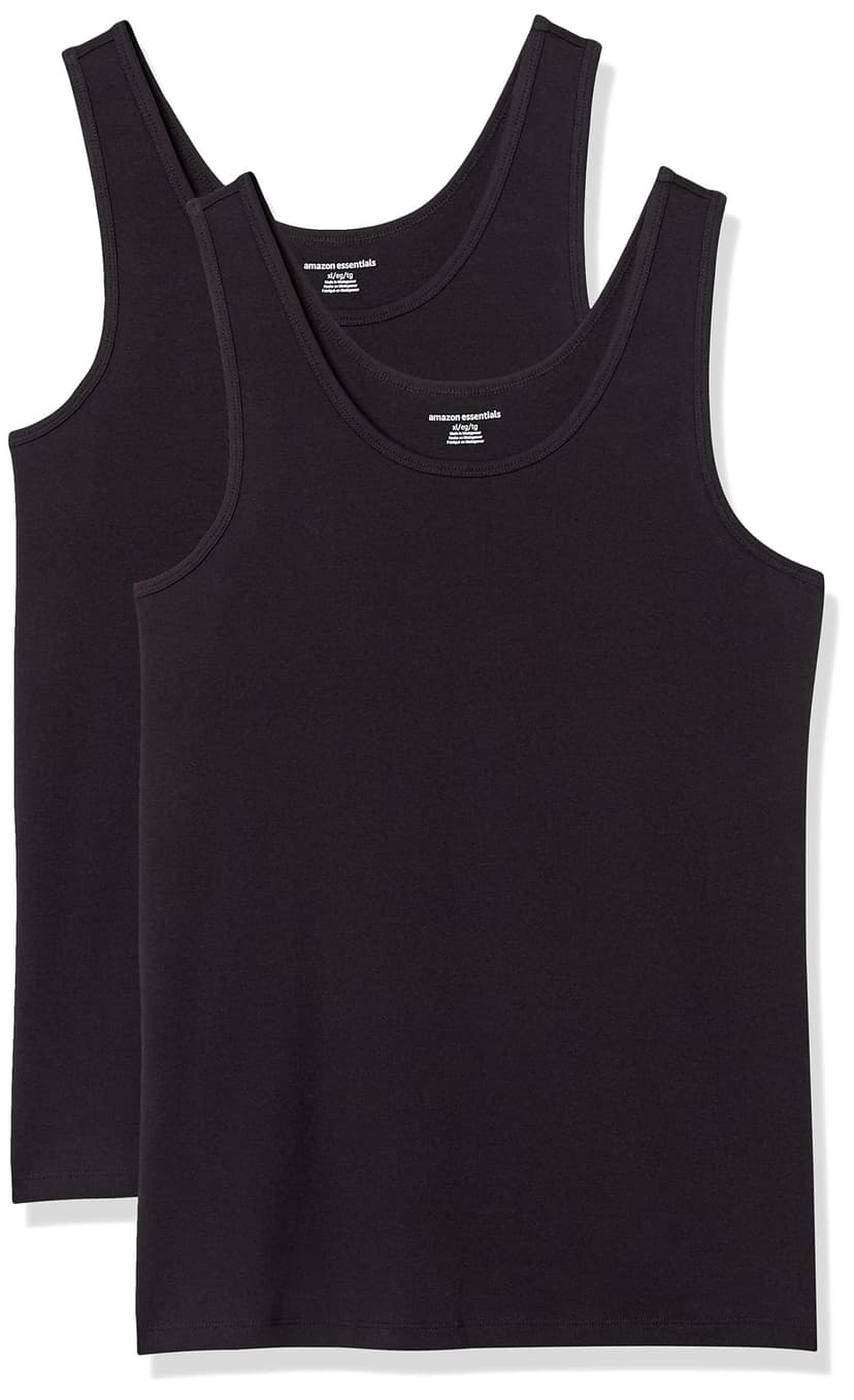 Amazon Essentials Women's Slim-Fit Ribbed Scoop Neck Tank Tops