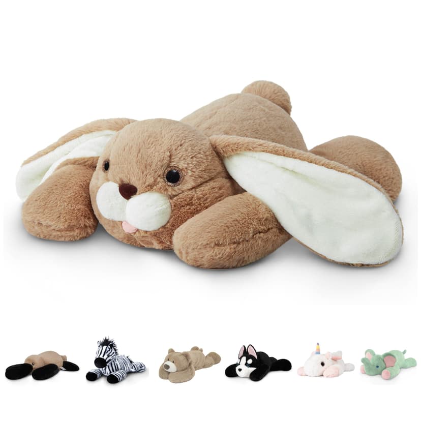 Niuniu Daddy Weighted Stuffed Animals, 25 in 5 lbs, Bunny Sensory Plush | Heavy sensory lap pad, lying body pillow for sleeping, machine wash, huggable gift for kids and adults