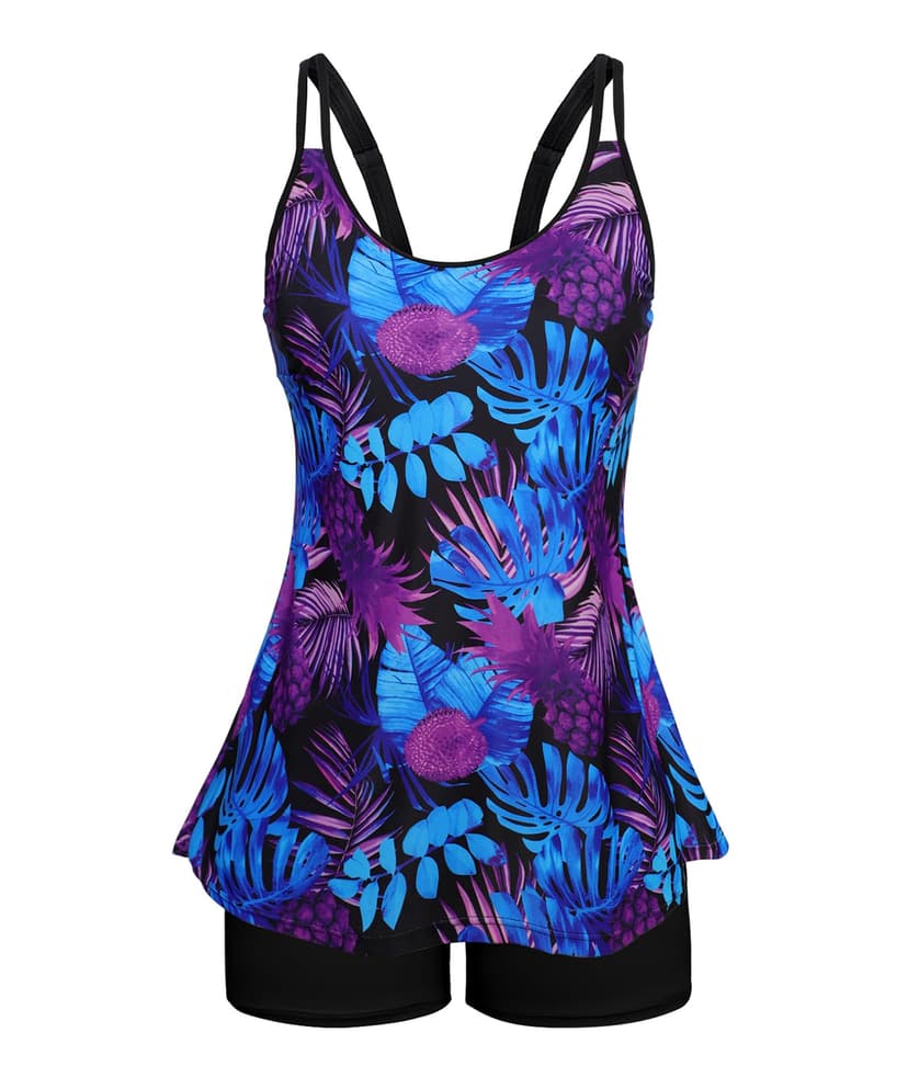 Arolina Tankini Swimsuits for Women Tummy Control Two Piece Bathing Suits Flowy Swim Tops with Boy Shorts