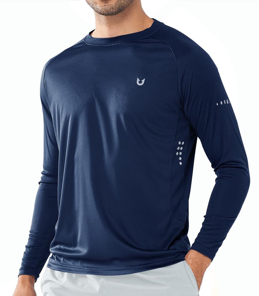 NORTHYARD Men's Sun Shirts Long Sleeve UPF 50+ Swim Running Fishing Hiking | Quick Dry Lightweight Rash Guard, Moisture Wicking, Cool UV SPF, Athletic Workout Gym Sports, Water Beach Swimming