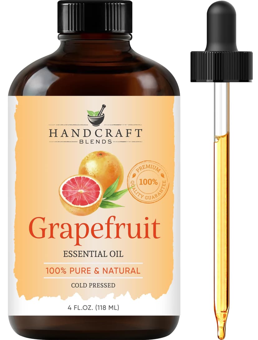 Handcraft Blends Grapefruit Essential Oil – Huge 4 Fl Oz – 100% Pure and Natural – Premium Grade Essential Oil for Diffuser and Aromatherapy, Skin, Massage, Candle and Soap Making Fragrance