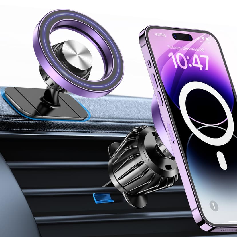 Kaistyle for Magsafe Car Mount【20 Strong Magnets】Magnetic Phone Holder for Car Phone Holder Mount Dash Mounted Holders Cell Phone Holders for Your Car Accessories for Women Men for iPhone 17 16 15 14