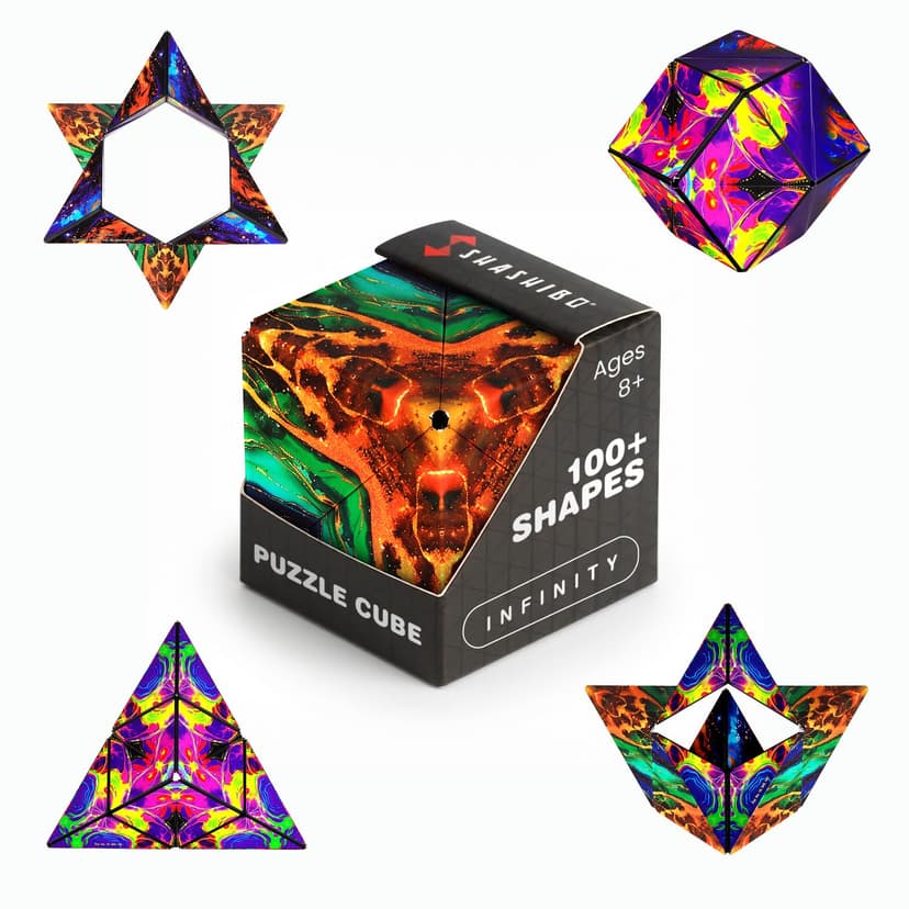 Shashibo DODECA Magnetic Puzzle Cube, Stress Relief Fidget Toy | 100+ Possible Shapes, Sensory Fidget Toy For Adults & Kids, Fun Shape Shifting Puzzle Box For All Ages