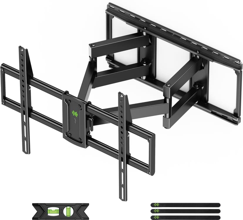 USX MOUNT Full Motion TV Wall Mount for Large TVs 42-97 Inch up to 150 lbs | Swivel/tilt/extend Wall Mount TV Bracket. ±4° post-install leveling. Pre-assembled Fits 16/18/24" studs, VESA 600x400mm.