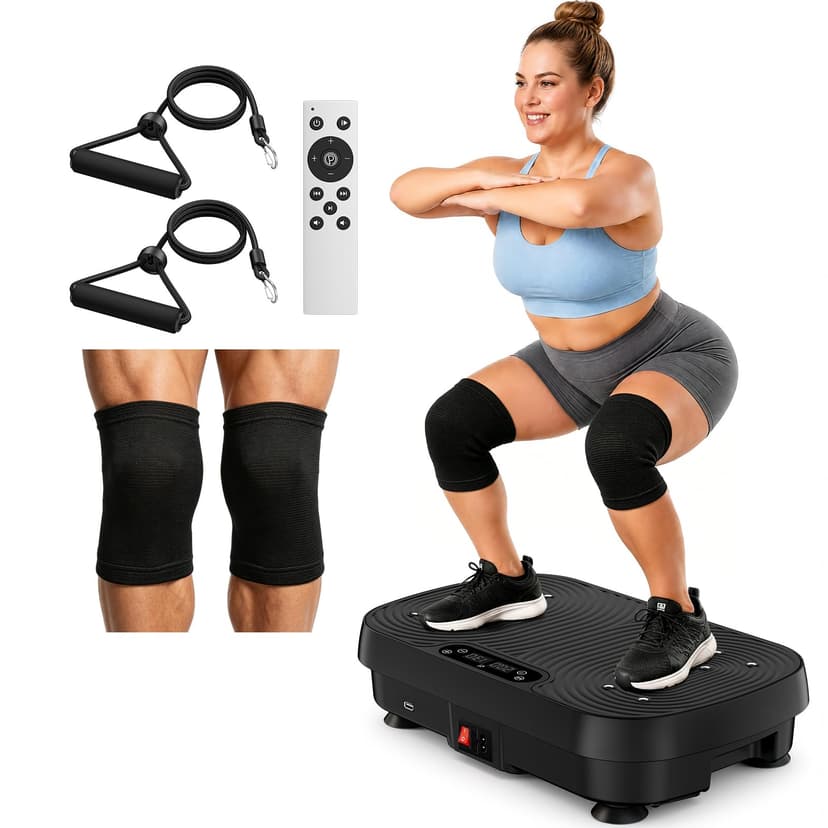 GLYLF Vibration Plate Exercise Machine, Vibration Plate for Lymphatic Drainage Weight Loss, 130 Levels Vibrating Plate with Bluetooth, Shake Plate with 450 Lbs Capacity Full Body Workout Equipment