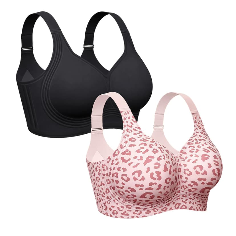 OEAK Womens Wireless Jelly Bras Plus Size Support Push Up Comfortable Bra | no underwire,full coverage,for large breast,minimizer bra,seamless,tshirt bras,everyday bra