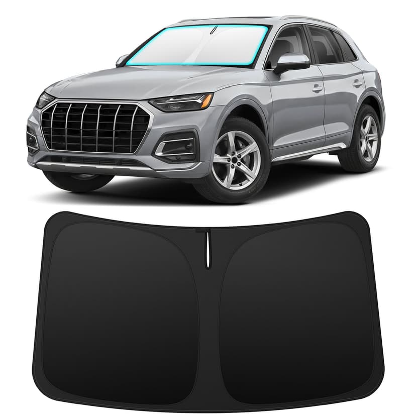INSAUTO Custom Fit Windshield Sun Shade for Audi Q5 2018-2026 | Foldable Front Window Sunshade Car Accessories, UV & Heat Reflector, Keeps Interior Cool, Includes Storage Bag