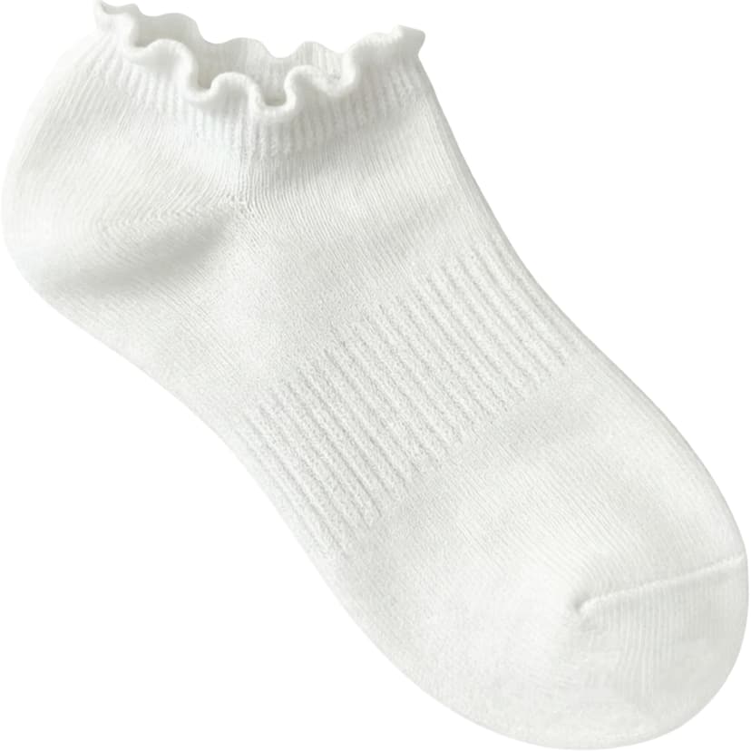 EUFANCE 6 Pairs No Show Socks for Women Ruffle Socks Cute Ankle Socks | Low Cut Frilly Short Cotton Socks