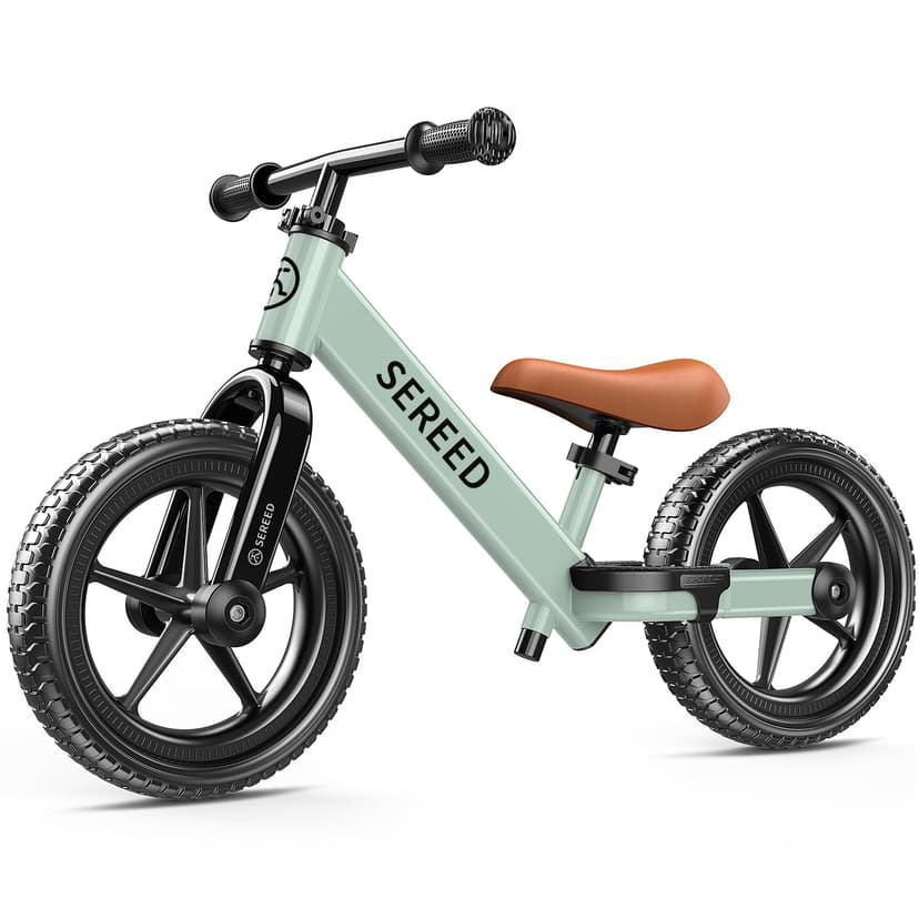 SEREED Toddler Balance Bike 2 Year Old Adjustable Bike Toy for 2-5 Boy Girl | No Pedal Toddler Bike, Kids Training Bike with Customize Plate & 3pcs Stickers, Birthday Gift for 2-3 Boys Girls (Mint Gre