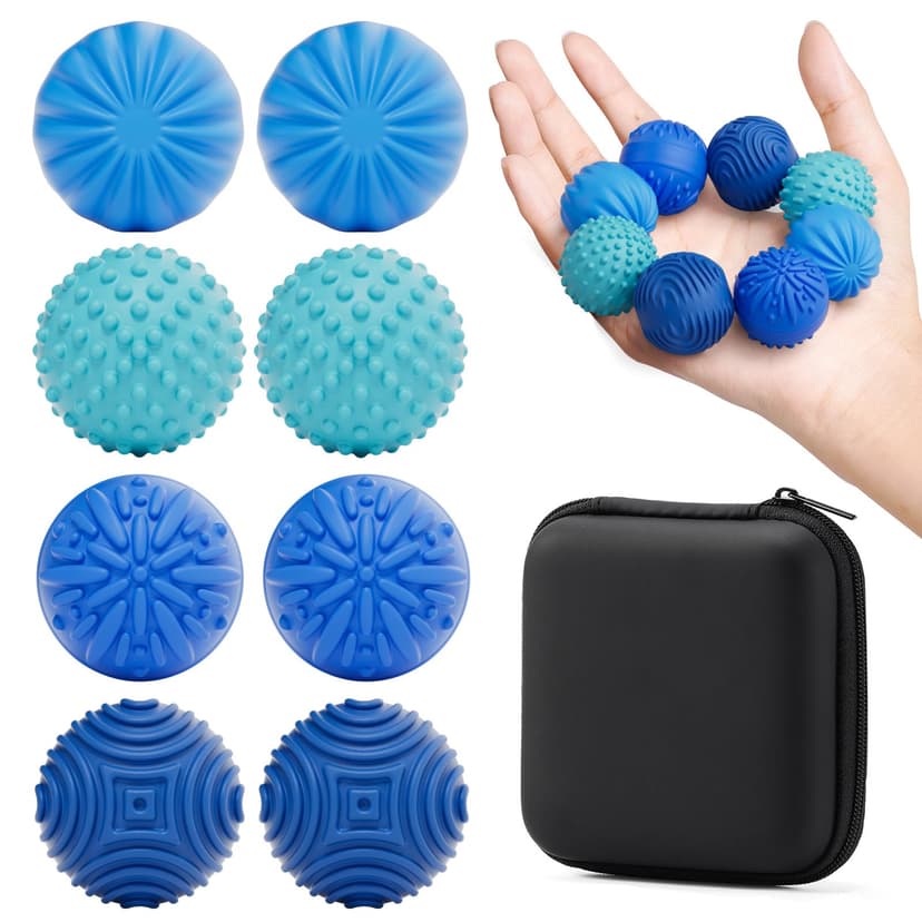 Silicone Magnetic Balls Fidget Toys for Adults & Teens,8PCS Stress Relief Sensory Toys for Autism ADHD Anxiety,Fun Textures Gadgets,Office Desk Toy,Stocking Stuffers for Men Women Teen Gifts