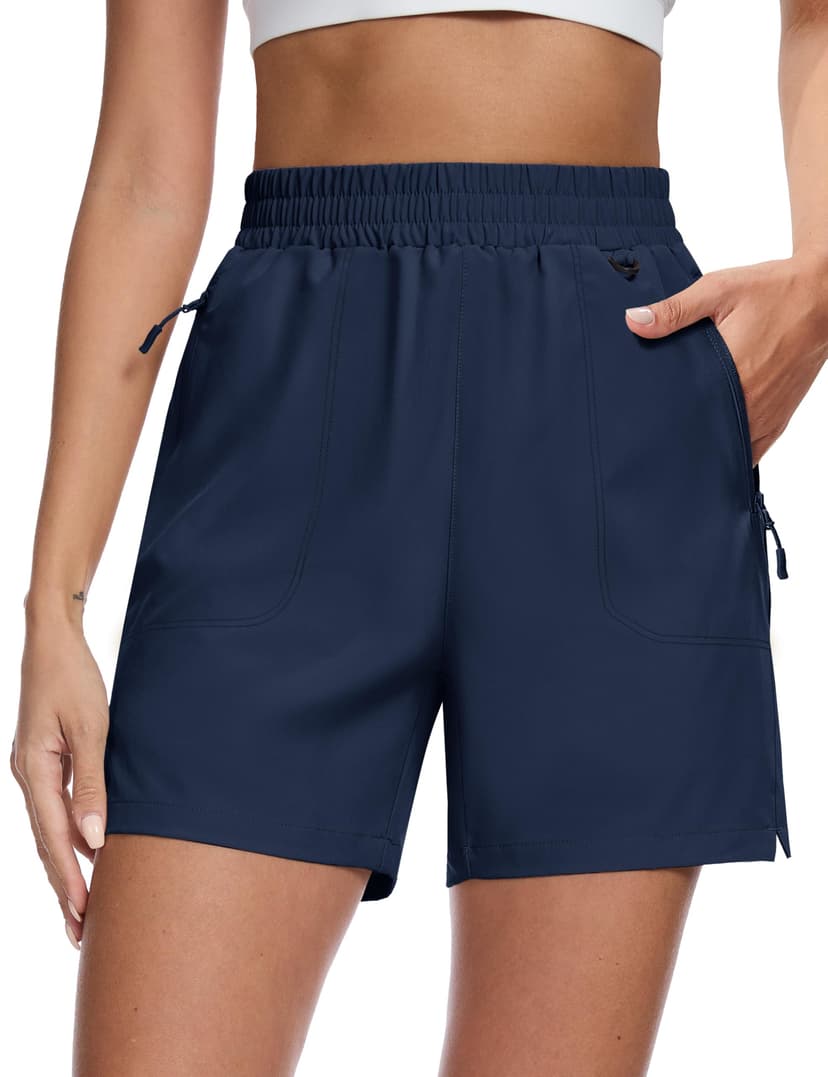 MAGCOMSEN Women's 5" Hiking Cargo Shorts UPF 50+ Quick Dry Lightweight Golf Athletic Casual Summer Shorts with Pockets