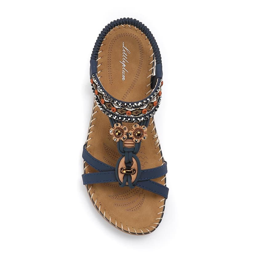 Littleplum Womens Sandals Arch Support Summer Beach Sandals Comfort Walking Shoes Bohemian Flip Flops Sandals for Women