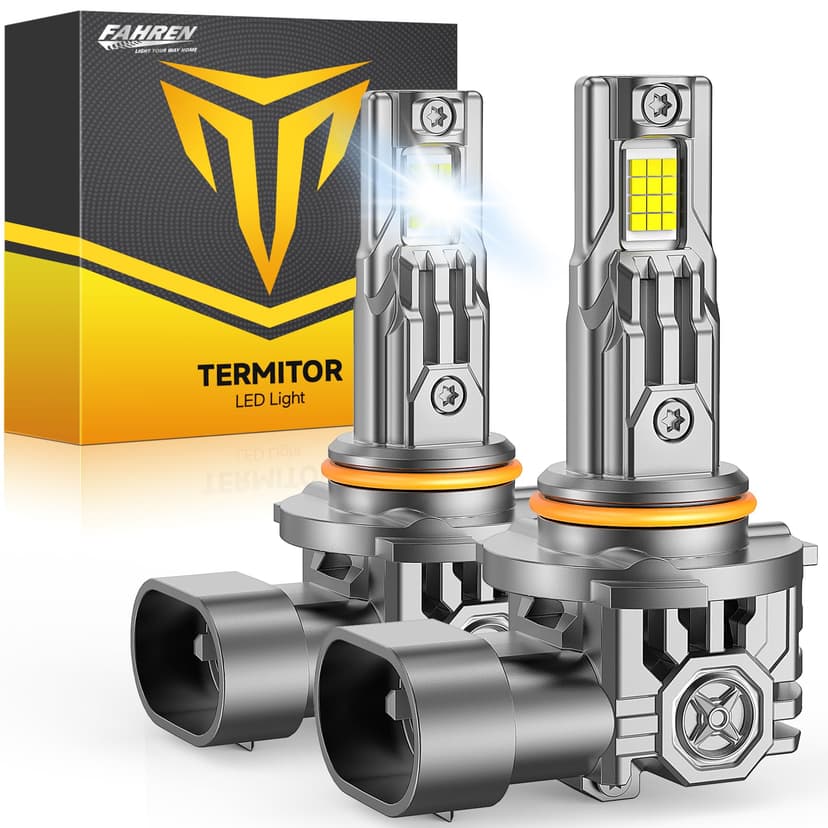FORENNER 9006/HB4 Light Bulbs, 80000LM Brightness, Real 1:1 Design, 6500K Cool White, 10-Year Extended Lifespan, 5 Min Plug and Play, HB4 Light Bulb for Halogen Replacement, Pack of 2 Tire Lights