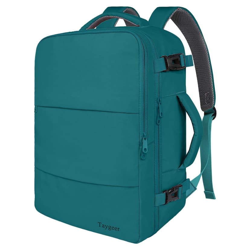 Taygeer Carry on Backpack for Men Women, Luggage Laptop Backpack | Airplane Travel Mochila with Water Bottle Pocket, 35L Water Resistant Gym Weekender Bag for College Gift, Peacock Blue