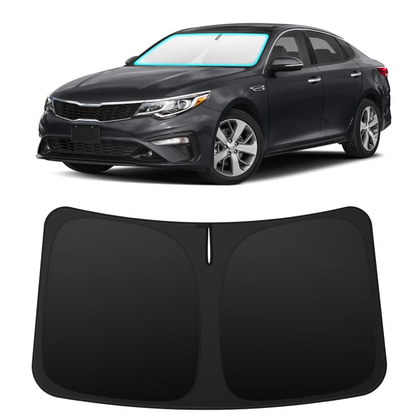 INSAUTO Custom Fit Windshield Sun Shade for Kia Optima 2016-2020 | Foldable Front Window Sunshade Car Accessories, UV & Heat Reflector, Keeps Interior Cool, Includes Storage Bag