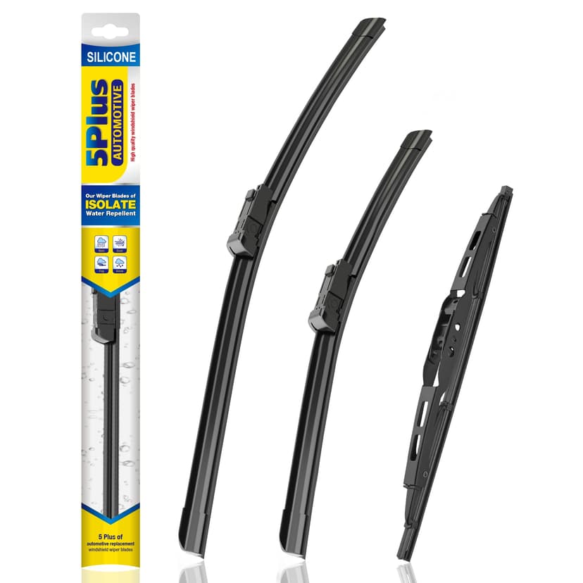 5 PLUS® Silicone Windshield Wipers Replacement for 2013-2021 BUICK Encore,2015-2021 CHEVY Trax Wiper Blades(Set of 3),Automotive Replacement Windshield Wiper Blades For My Car-26"/14"/10"