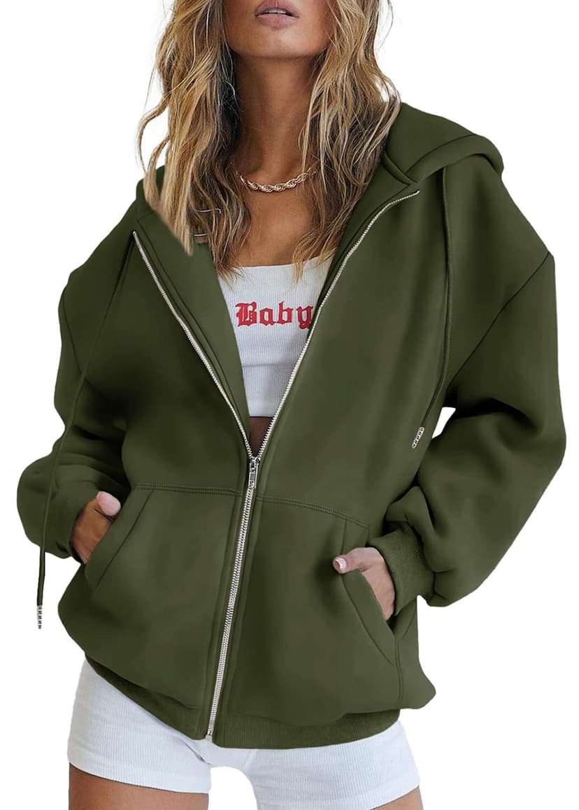 PRETTYGARDEN Women's 2026 Zip Up Y2K Hoodies Casual Long Sleeve Sweatshirts Fall Spring Track Jackets with Pockets