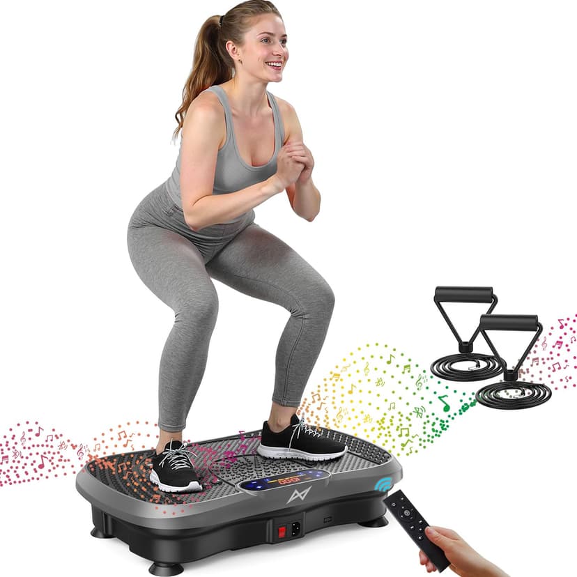 AXV Vibration Plate Fitness Platform Exercise Machine Vibrating Shaking Full Body Shaker Workout Vibrate Stand Shake Board Sport for Weight Loss Fat Burner for Gym Home Office