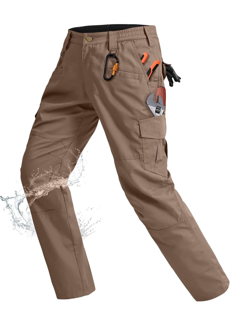 Rapoo Ripstop Water Resistant Cargo Tactical Pants for Men EDC Hiking Work Military Army Pants with 9 Pockets