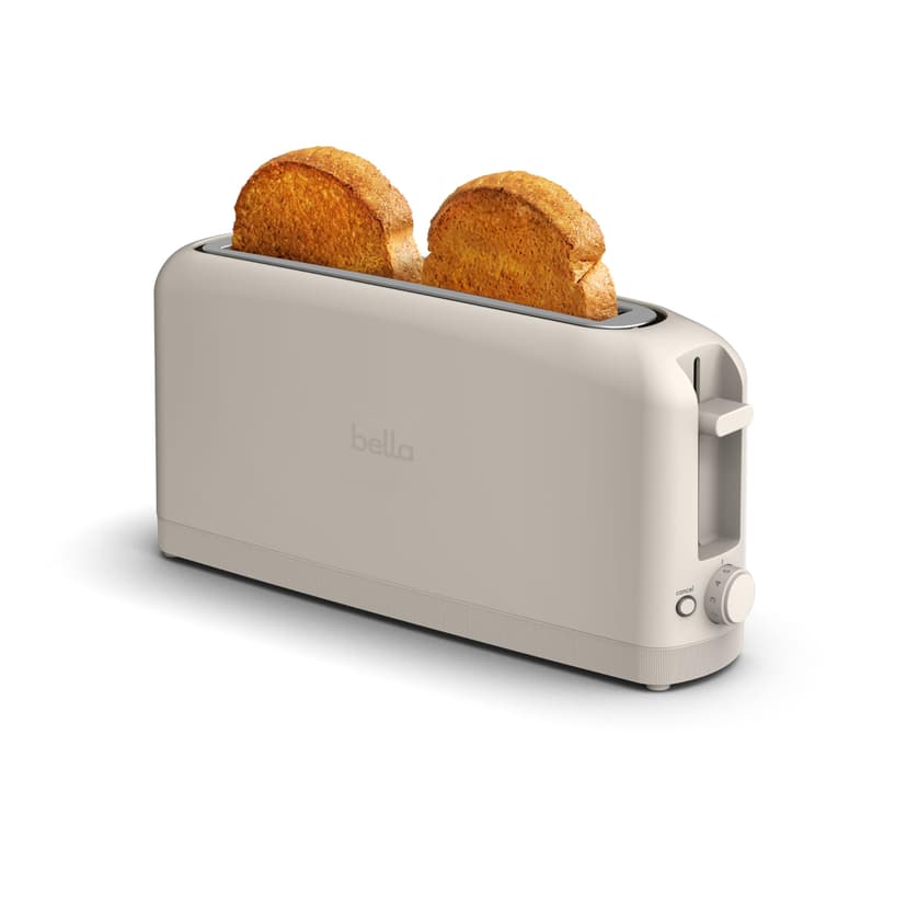bella Fits-Anywhere™ 2-Slice Slim Toaster, Long Slot & Extra Wide, Oatmilk