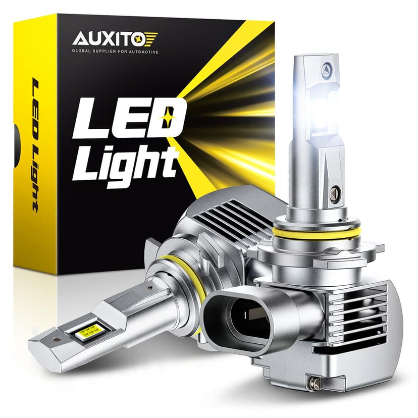 AUXITO 9012 LED HeadIight Bulbs, 1500％ Brighter Ultra-Bright, Plug N Play, 60,000 Hours Lifespan, No Flicker, 99% Compatibility, 2PCS