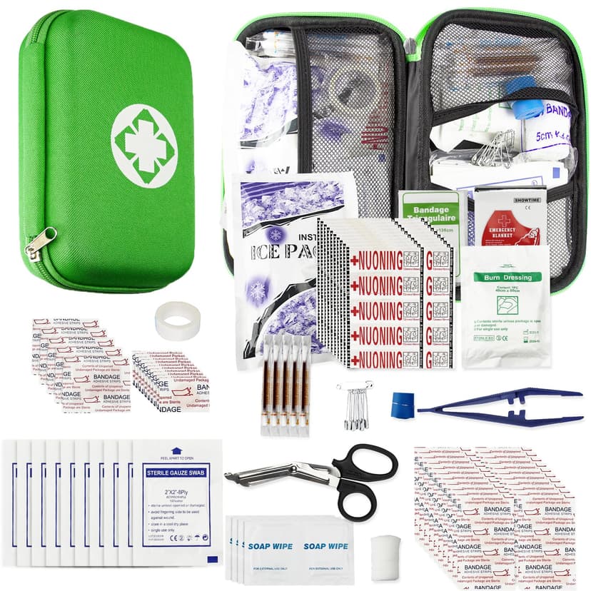 Small-Waterproof Car First-Aid Kit Emergency-Kit - Green 277Piece Camping Equipment for Camping Hiking Home Travel YIDERBO