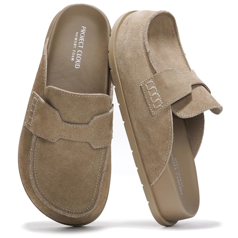 Project Cloud 100% Genuine Leather Slip On Womens Clogs 2026 (Foamy) | Plush & Soft Insole with Arch Support for Comfort; Non Slip Mules & Clogs for Women Footwear; Water Resistant Women Shoes