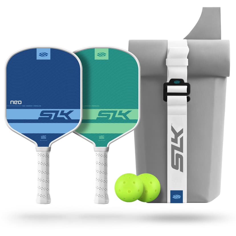 Selkirk Sport SLK Neo Pickleball Paddles Set of 2 + Pickleballs + Sling Bag | Pickle Ball Rackets 2 Pack in Graphite or Fiberglass, with an Expanded Sweet Spot