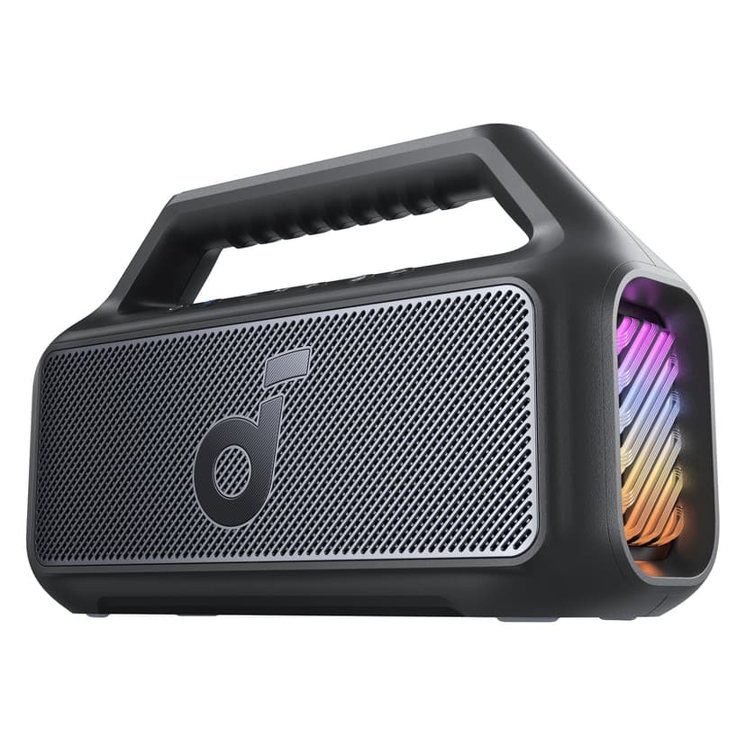 Soundcore Boom 2 by Anker, 80W Outdoor Bluetooth Speaker, 24H Playtime | IPX7 Waterproof, BassUp 2.0, 20H Playtime, Fast Charge, RGB Lights, Power Bank, Bluetooth 6.0, Camping and Beach Use