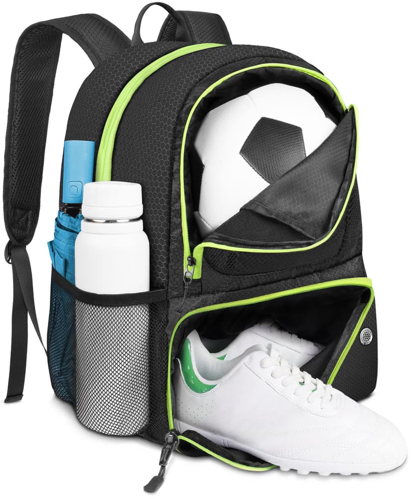 YOREPEK Soccer Backpack, Soccer Bag with Ball Holder and Shoe Compartment | Water Resistant Sport Equipment Bags Fit Basketball Volleyball Football, Youth Soccer Gifts