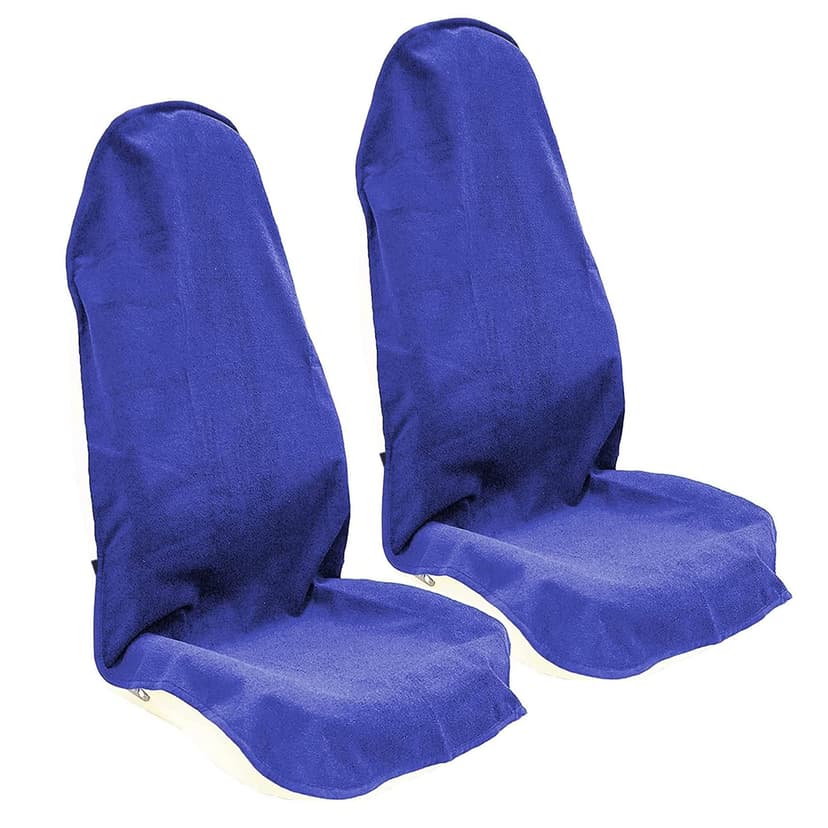 LoyaGour Car Seat Cover Protector Front Seats,for Gym Workout,Running,Swimming,Beach and Hiking,Waterproof Sweat Towel Bucket Seat Covers for Cars SUV Trucks (Blue, 2Pcs)