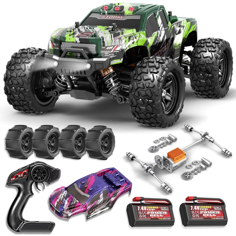 X-TMAGA 1:18 All Terrain RC Car for Adults & Boys (HS18-05), 4WD Off-Road RC Truck High Speed Fast 40+ KPH, 4X4 Waterproof Remote Control Car with 2 Rechargeable Batteries