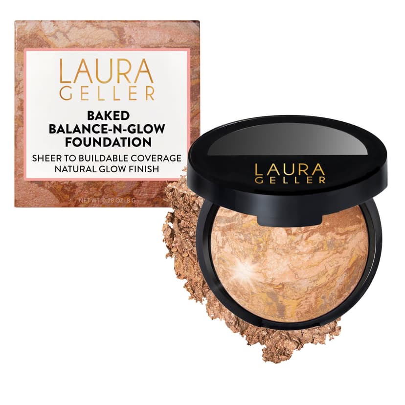 LAURA GELLER NEW YORK Baked Balance-N-Glow Illuminating Foundation - Medium - Buildable Sheer to Light Coverage - Satin Finish