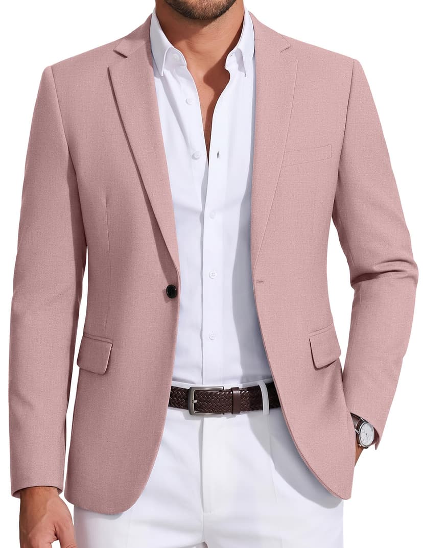 COOFANDY Mens Sport Coat Casual Blazer One Button Business Suit Jacket | Regular Fit Sports Coat, Lightweight Blazers, Notch Lapel, Solid Color, Wedding Prom Party Dress, Casual Daily Business