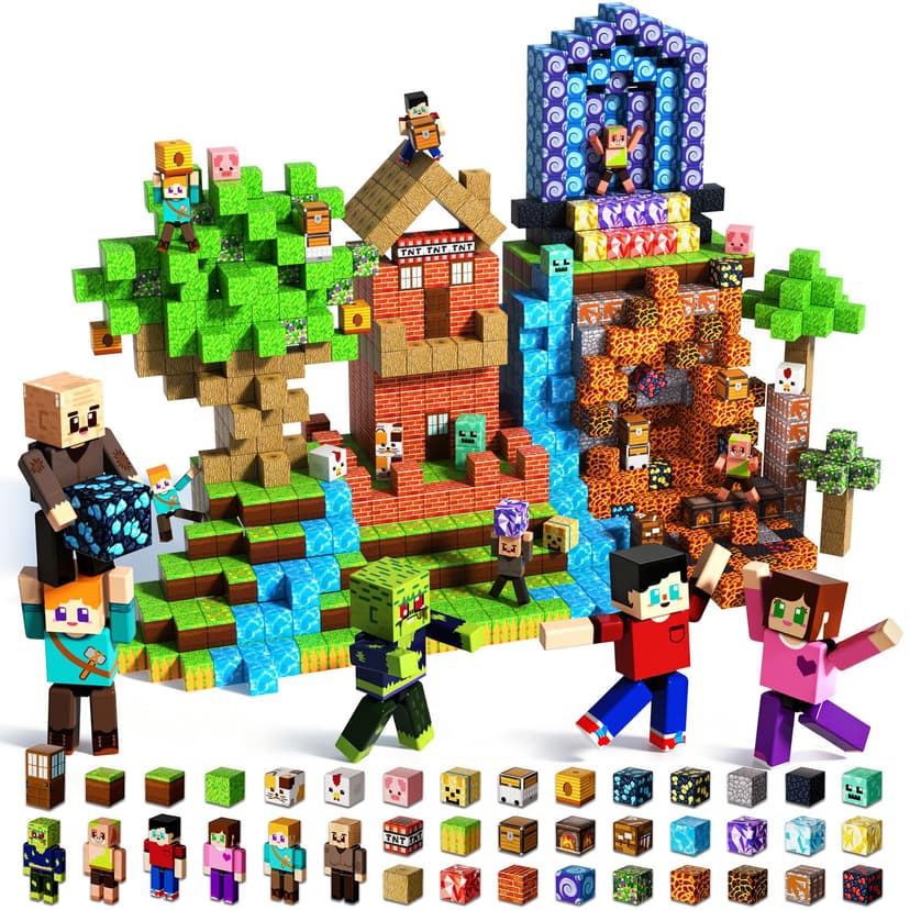 Magneverse 210 Pcs Magnetic Blocks - Magnetic Building Blocks | Toys for Kids Ages 4-8, Magnet Cubes Stacking Classroom STEM Toys, Birthday Gift for Boys Girls Ages 3+ (Patent Pending)