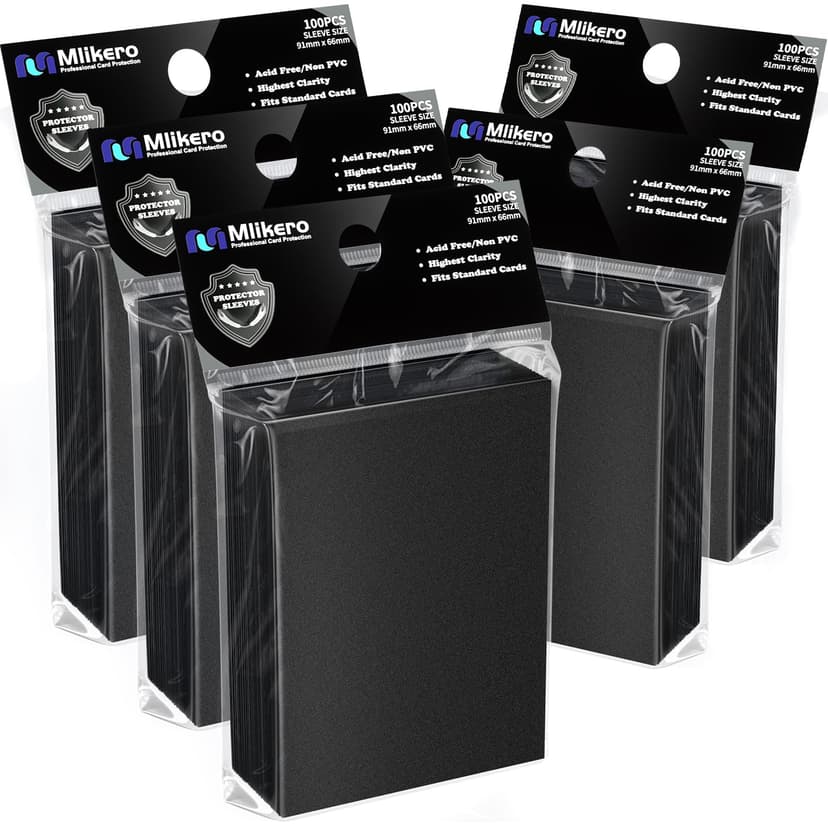 500 Counts Black Card Sleeves, Matte Card Sleeve Deck Card Protectors, Trading Card Sleeves Fit for MTG, TCG and Sports Cards