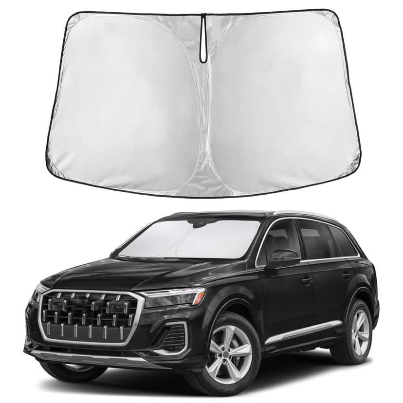 Autovir Windshields Sun Shade Fit for 2016-2024 2025 2026 Audi Q7 | Sunshade, Front Car Window Shades Sun Visor, Blocks UV Rays & Heat, Car Accessories
