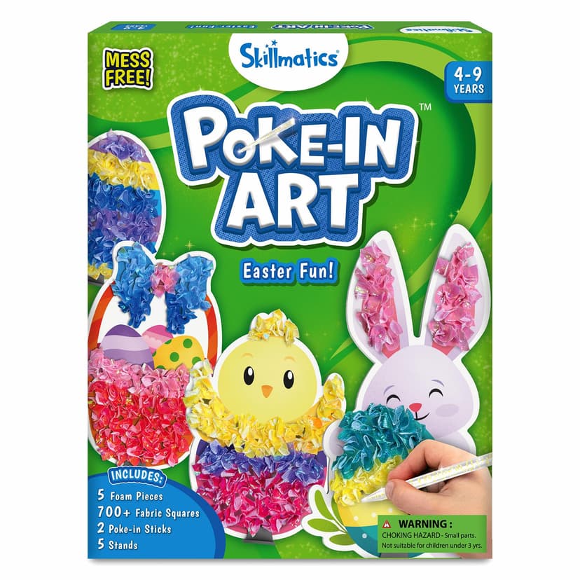 Skillmatics Poke-in Art - Easter Fun, Mess-Free for Kids, DIY Wood Craft Kits, Creative Activity, Easter Basket Stuffers, Gifts for Girls and Boys Ages 4, 5, 6, 7, 8, 9