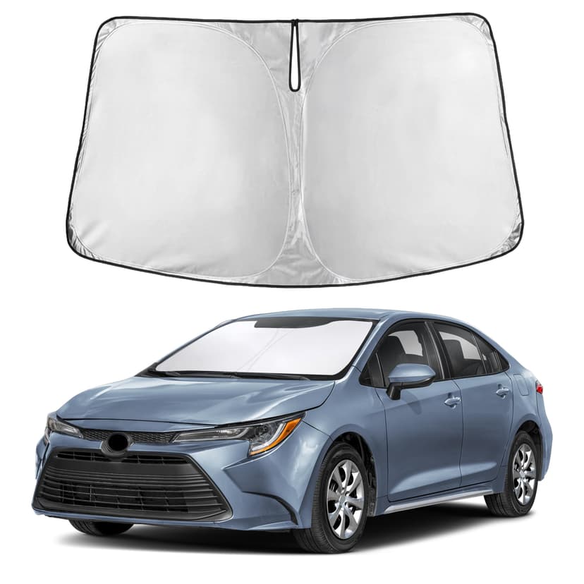 Autovir Windshield Sun Shade Fit for 2020-2024 2025 2026 Toyota Corolla Sunshade, Front Car Window Shades Sun Visor, Blocks UV Rays & Heat, Car Accessories