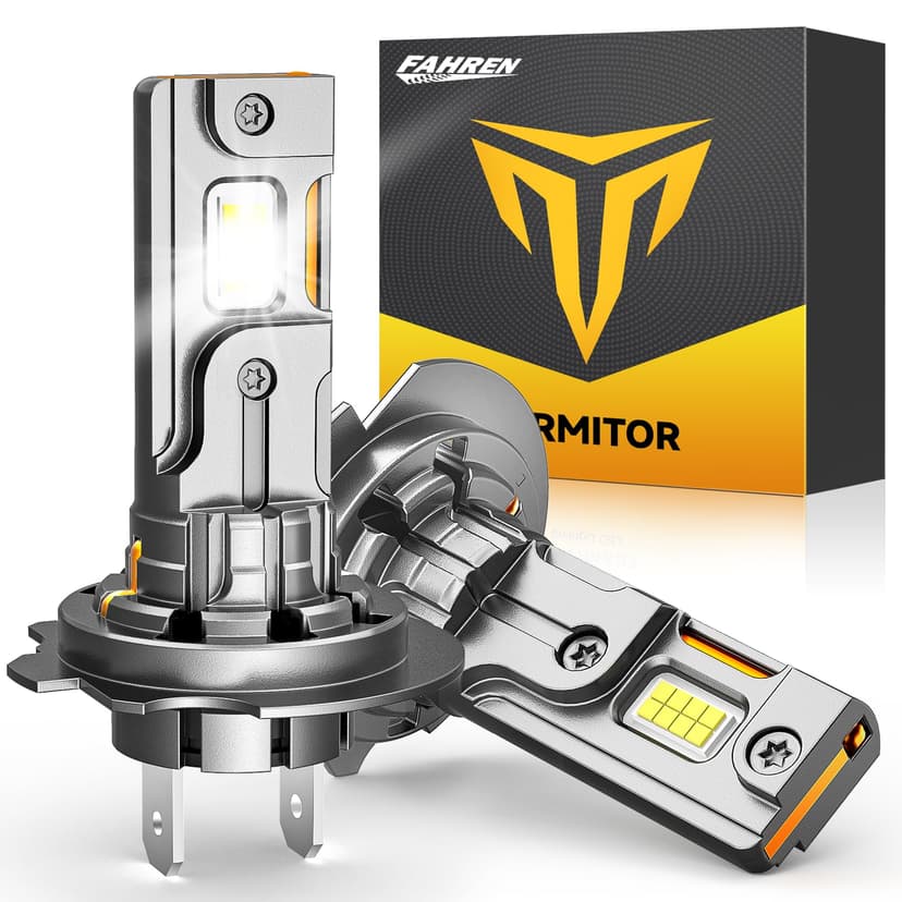Termitor H7 Light Bulbs, 40000LM 900% Super Bright, 6500K Cool White, Real 1:1 Halogen Mini Size H7 H7LL Fog Light bulb, Plug and Play, Pack of 2