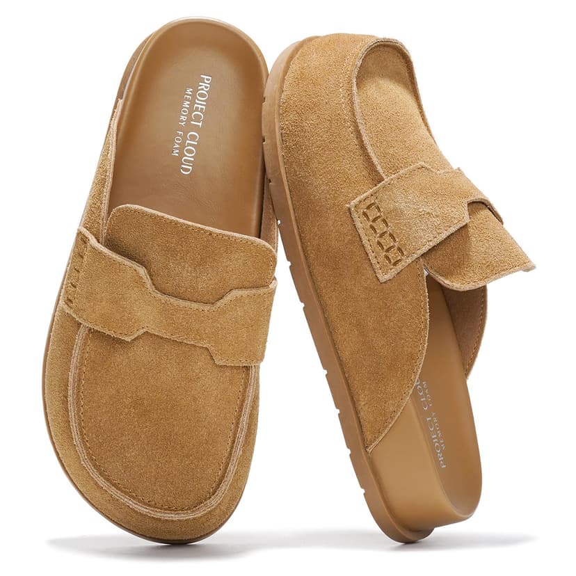 Project Cloud 100% Genuine Leather Slip On Womens Clogs 2026 (Foamy) | Plush & Soft Insole with Arch Support for Comfort; Non Slip Mules & Clogs for Women Footwear; Water Resistant Women Shoes