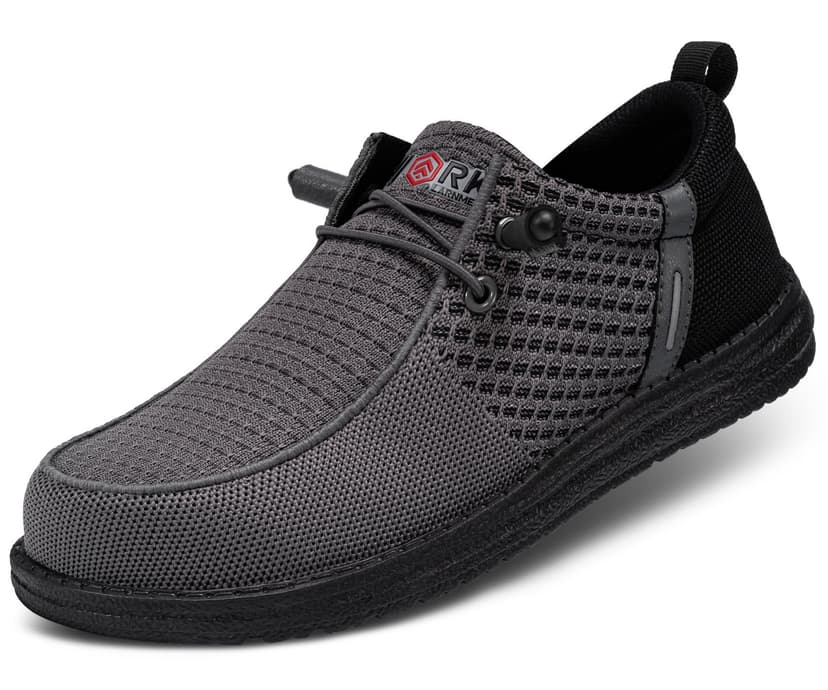 LARNMERN Steel Toe Loafers Women Slip On Work Safety Shoes Walking Sneakers | Lightweight, Comfortable, Wide, Tennis, Casual, Dress, Hands Free, Breathable, Lounging, Construction, Flat, Warehouse