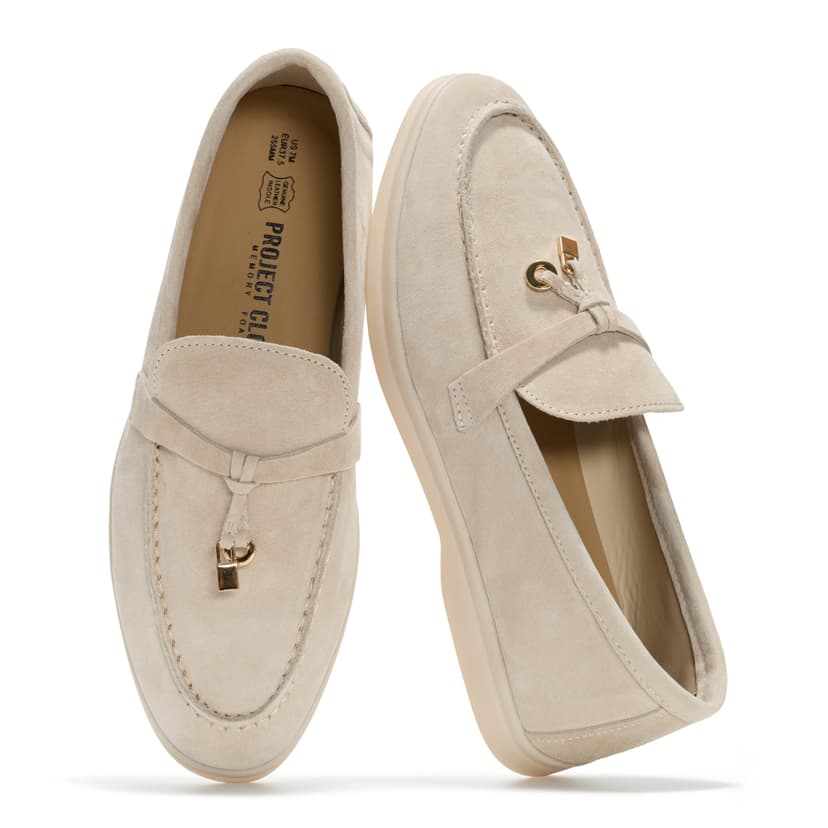 Project Cloud 100% Genuine Leather Slip-on Casual Loafers for Women | Memory Foam Insole Lightweight Womens Loafers - Non-Slip Moccasins Comfortable Casual Footwear - Comfortable Loafers Women